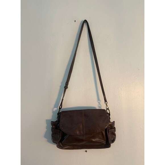 Liz Claiborne Chocolate Brown Shoulder Crossbody Bag Purse Magnetic Closure BOHO - Picture 1 of 12